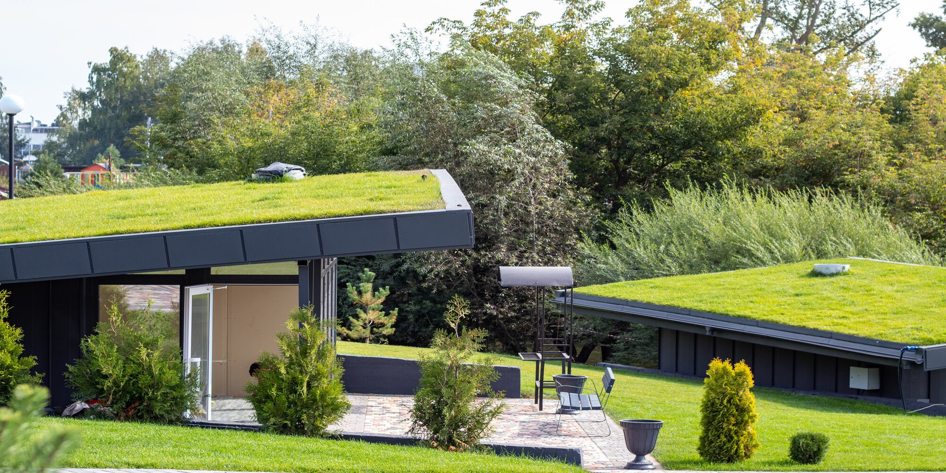 Green roof SuDS installation