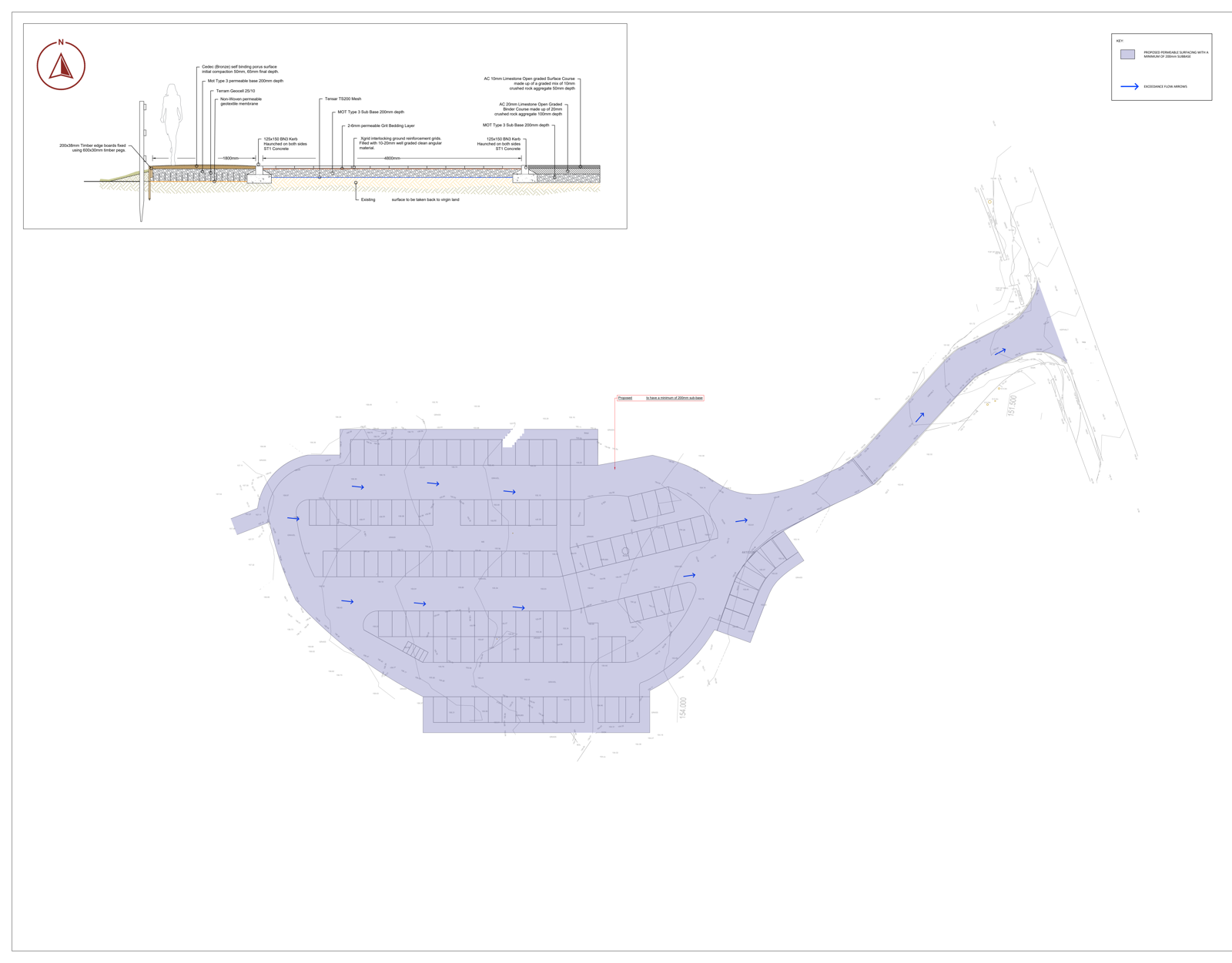 Onn Point proposed drainage strategy for a development in Leeds