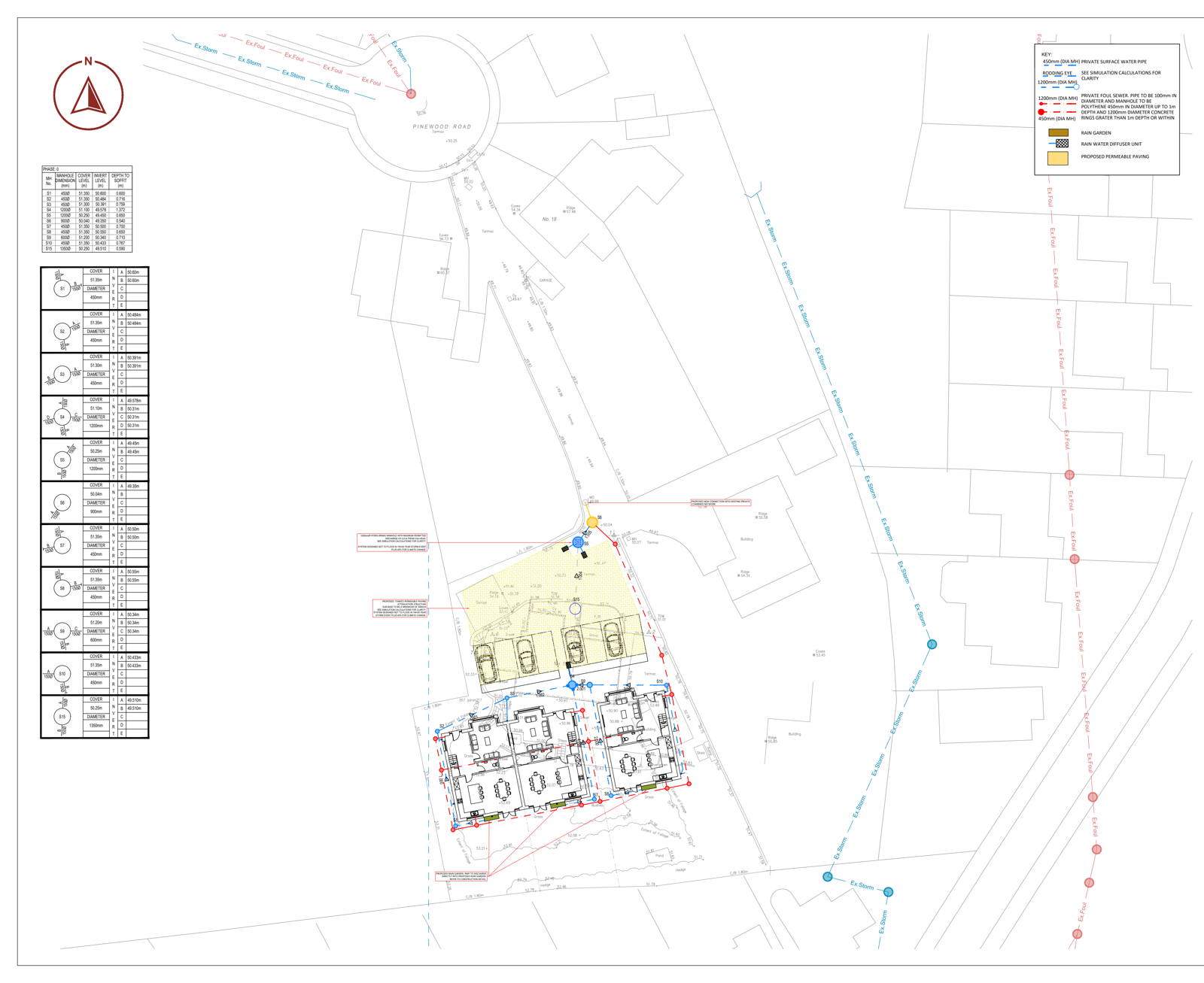 Onn Point proposed drainage strategy for a residential scheme in Tunbridge Wells