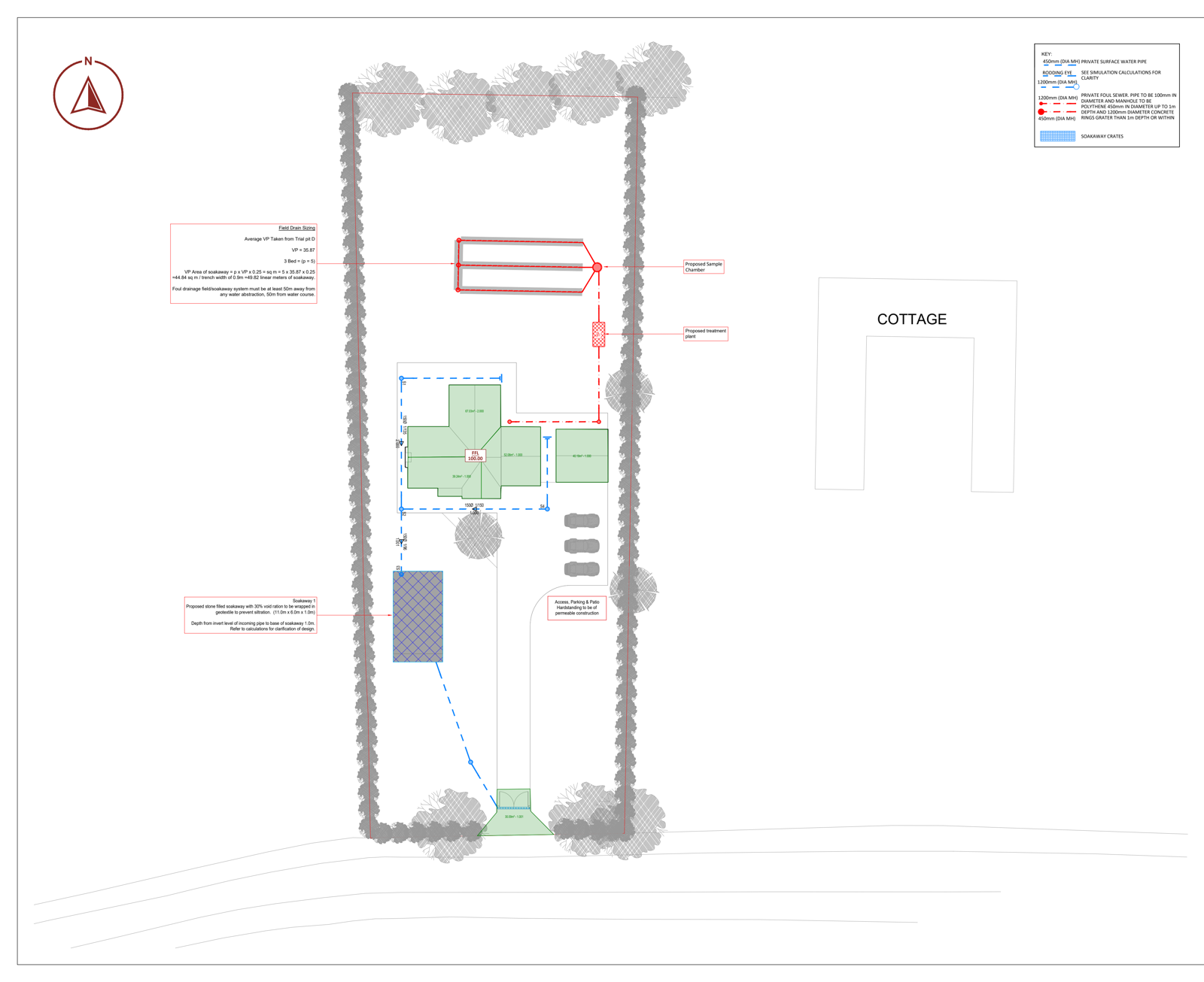 Onn Point proposed drainage strategy for a development in Stourport-on-Severn